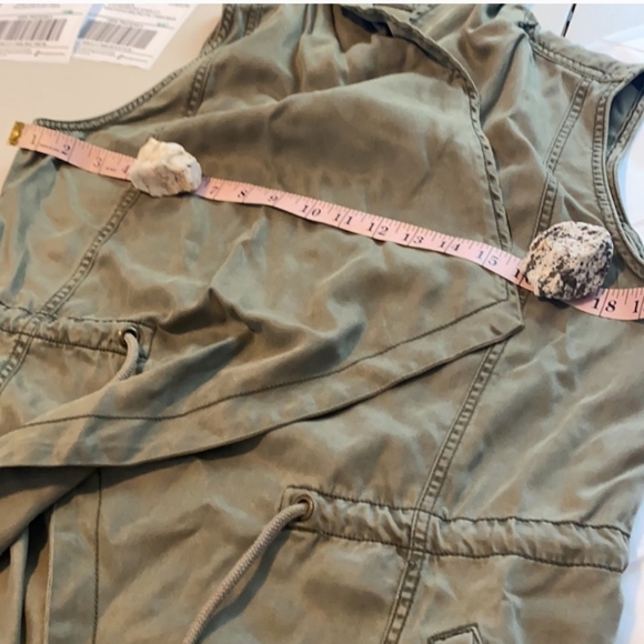 Max Jeans Utility Vest Army Green Size S - Picture 10 of 12